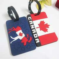 Canada Country Custom Made 3D Soft PVC Luggage Tags Luggage Plastic Tags Luggage Bag Tags