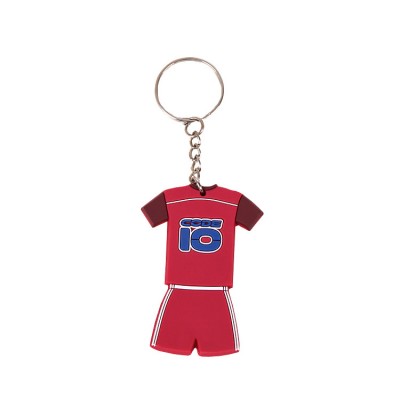 OEM Custom Logo Football Team Shirt Keychain/ PVC Soccer Jersey Keychain