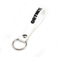 Wholesale custom logo silicone wristband keychain