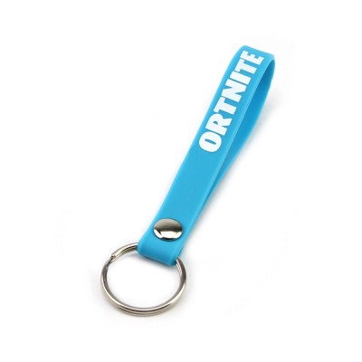 2019 new design make your own logo silicone rubber keychain for gifts