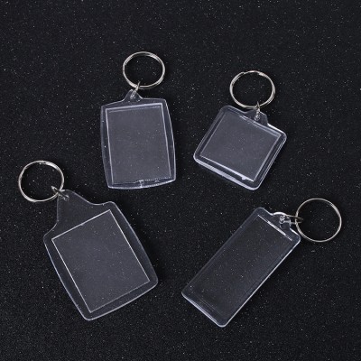 Wholesale Custom shape blank photo frame acrylic  keychain